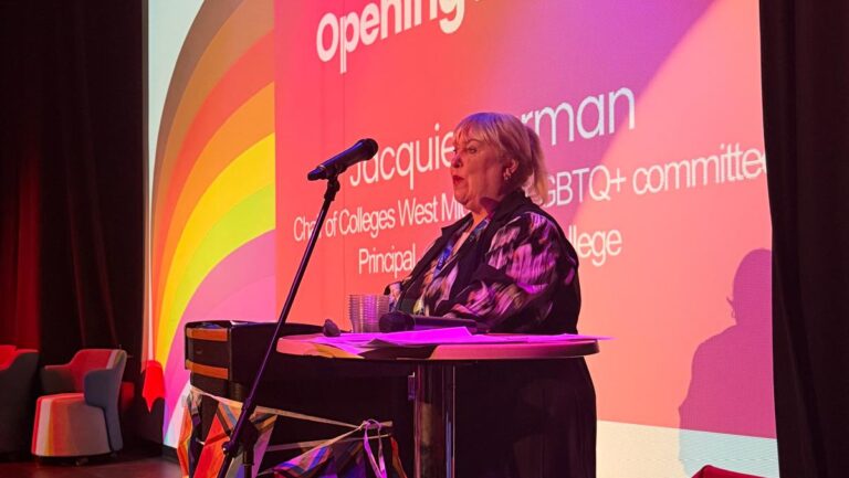 Jacquie Carman at the PRIDE west midlands event